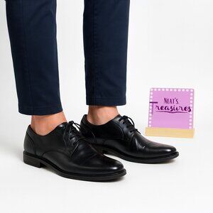 Borelli Mens ROMAN 520029 Lace Up Perforated Black Oxford Almond Toe Size 6 M